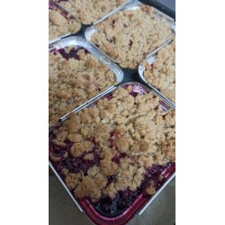 Crumble aux cassis et pommes