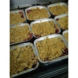 Crumble aux pommes et fruits rouges